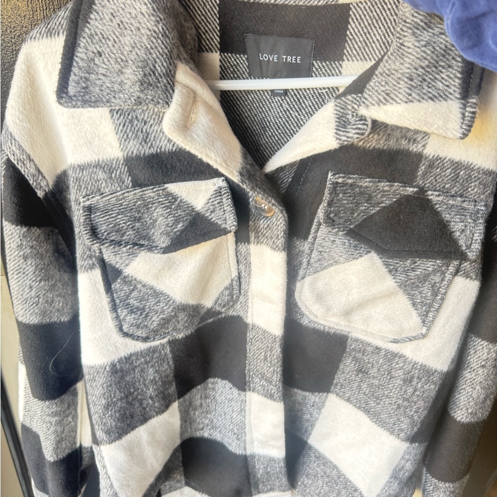 Love Tree Monochrome Checkered Jacket